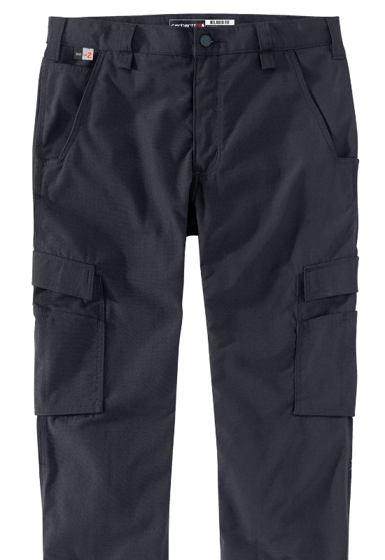 K-Carhartt, Flame Resistant  Carhartt Force® Relaxed Fit Ripstop Cargo Work Pant, 104786,  Navy