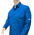 K-FlameRwear, FR Shirt Deluxe, fwST1-6, Tecasafe One, 5.7 oz, Cat2, Royal Blue