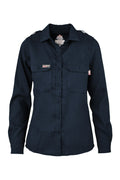 Lapco Ladies  FR Uniform Shirts 5oz. TecaSafe One Inherent TCS5DN NAVY,ROYAL BLUE