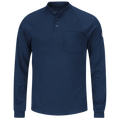 K-Bulwark, Men's Lightweight FR Henley, SML2, FR 6.5oz, Cat2, Navy