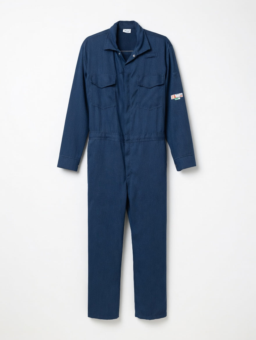 K-FlameRwear, FR Coverall Deluxe, fwCT1-6, Tecasafe One 5.7 oz, Cat2,Navy